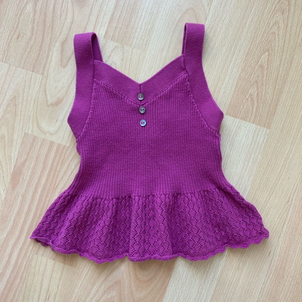 tea: sweater tank in pink/purple, size 3T.